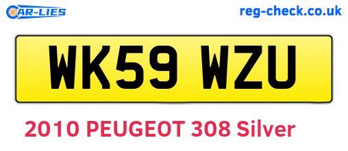WK59WZU are the vehicle registration plates.