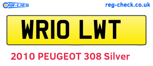 WR10LWT are the vehicle registration plates.