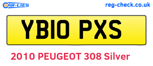 YB10PXS are the vehicle registration plates.