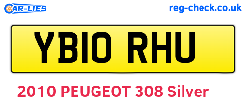 YB10RHU are the vehicle registration plates.