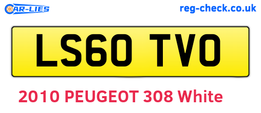 LS60TVO are the vehicle registration plates.