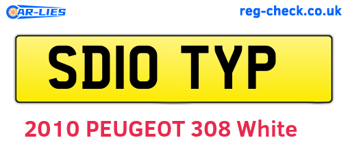 SD10TYP are the vehicle registration plates.