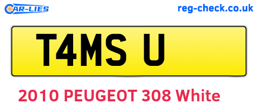 T4MSU are the vehicle registration plates.