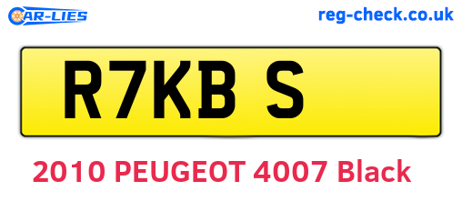 R7KBS are the vehicle registration plates.