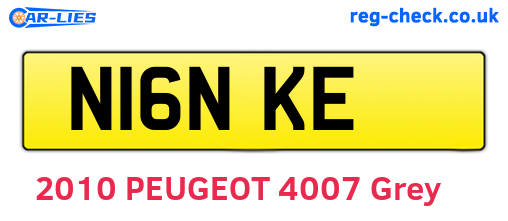 N16NKE are the vehicle registration plates.
