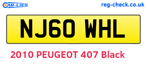 NJ60WHL are the vehicle registration plates.