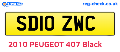 SD10ZWC are the vehicle registration plates.