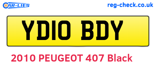 YD10BDY are the vehicle registration plates.