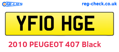 YF10HGE are the vehicle registration plates.