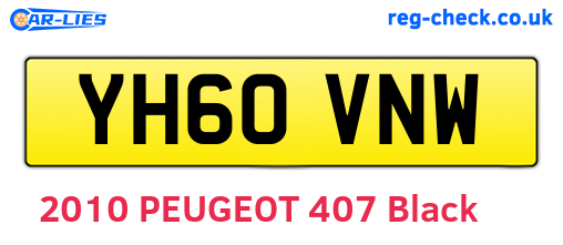 YH60VNW are the vehicle registration plates.