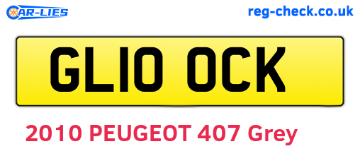 GL10OCK are the vehicle registration plates.