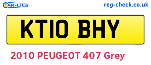 KT10BHY are the vehicle registration plates.
