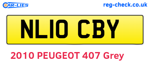 NL10CBY are the vehicle registration plates.
