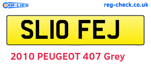 SL10FEJ are the vehicle registration plates.