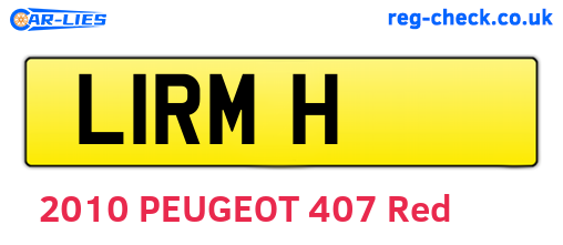 L1RMH are the vehicle registration plates.