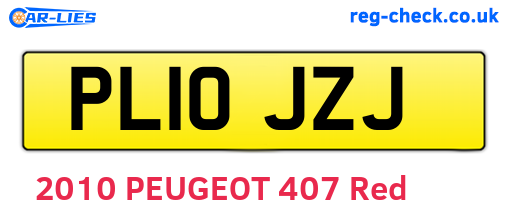 PL10JZJ are the vehicle registration plates.