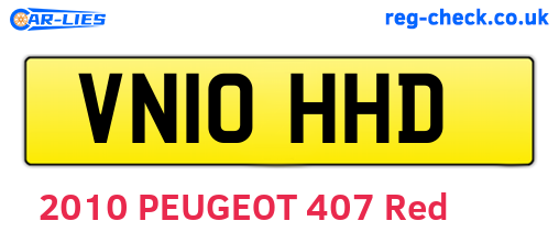 VN10HHD are the vehicle registration plates.