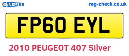 FP60EYL are the vehicle registration plates.