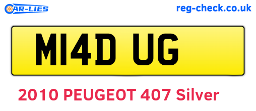 M14DUG are the vehicle registration plates.