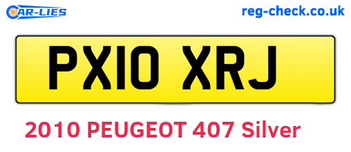 PX10XRJ are the vehicle registration plates.