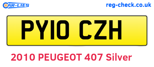 PY10CZH are the vehicle registration plates.