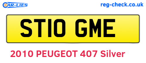 ST10GME are the vehicle registration plates.