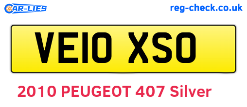 VE10XSO are the vehicle registration plates.