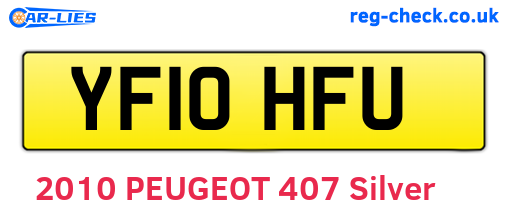 YF10HFU are the vehicle registration plates.