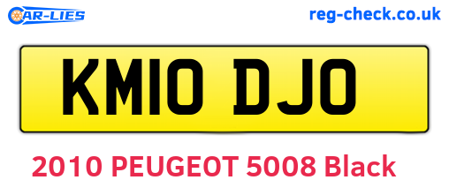 KM10DJO are the vehicle registration plates.