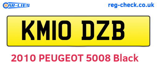 KM10DZB are the vehicle registration plates.