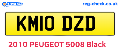 KM10DZD are the vehicle registration plates.