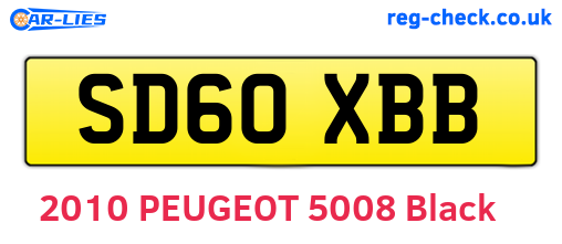 SD60XBB are the vehicle registration plates.