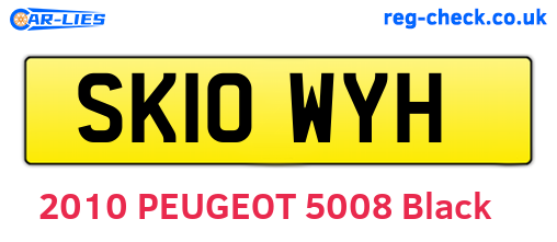 SK10WYH are the vehicle registration plates.