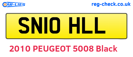 SN10HLL are the vehicle registration plates.