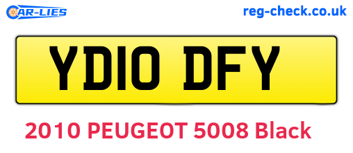 YD10DFY are the vehicle registration plates.