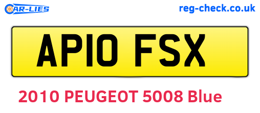 AP10FSX are the vehicle registration plates.