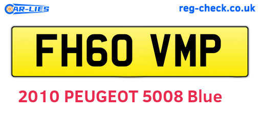 FH60VMP are the vehicle registration plates.