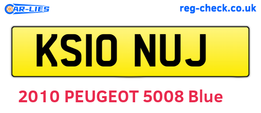 KS10NUJ are the vehicle registration plates.