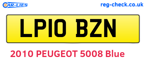 LP10BZN are the vehicle registration plates.
