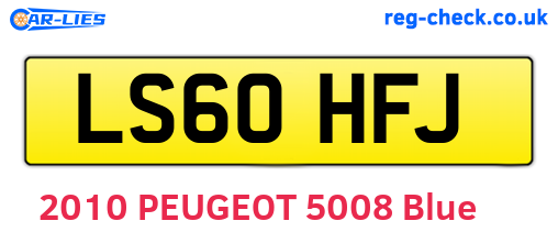 LS60HFJ are the vehicle registration plates.