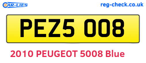 PEZ5008 are the vehicle registration plates.