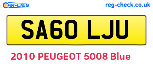 SA60LJU are the vehicle registration plates.