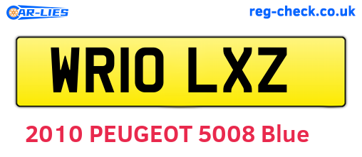 WR10LXZ are the vehicle registration plates.