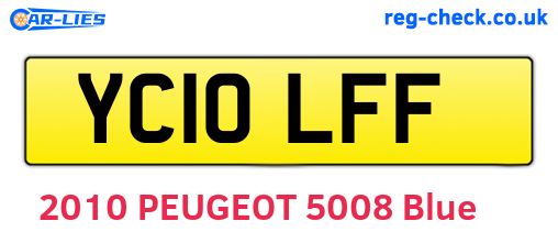 YC10LFF are the vehicle registration plates.