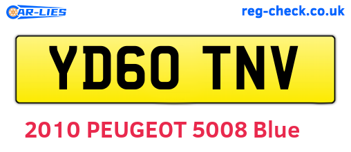 YD60TNV are the vehicle registration plates.