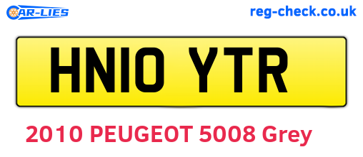 HN10YTR are the vehicle registration plates.