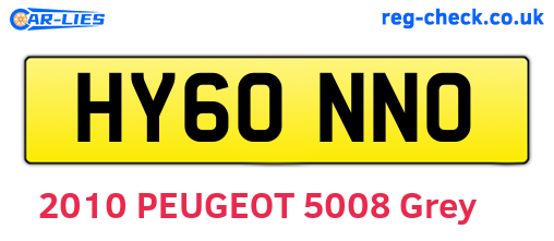 HY60NNO are the vehicle registration plates.