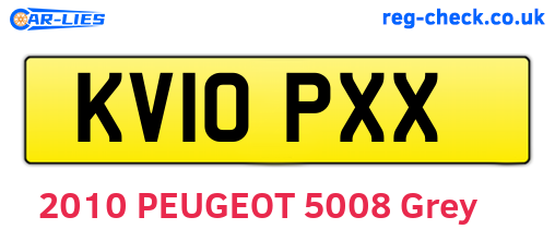 KV10PXX are the vehicle registration plates.
