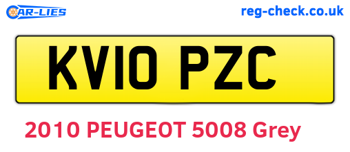 KV10PZC are the vehicle registration plates.