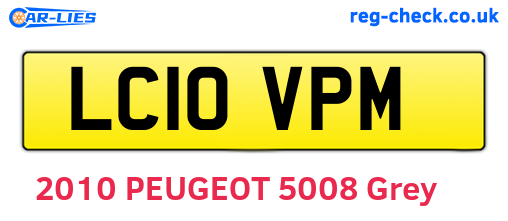 LC10VPM are the vehicle registration plates.